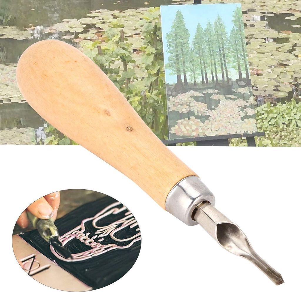 Linoleumschneider 5-in-1 Schneidwerkzeug 5-Klingen-Set Geeignet für Teppichschneiden und Druckstempel DIY Holzschnitzerei