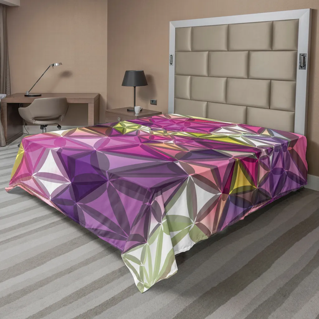 Lenzuolo Elegante Abakuhaus Diamant Viola-Giallo 266x260 cm