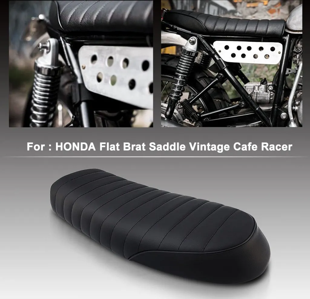 Sella Cafe Racer Universale Nera per Honda CB Yamaha SR - Stile Vintage