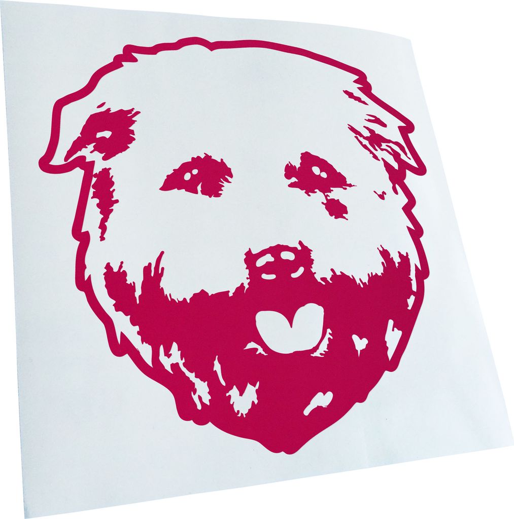 Kiwistar - Autoaufkleber - glen of imaal terrier Hund - Pink - 50x50cm - Aufkleber für Auto, Laptop, Fahrrad, LKW, Motorrad mehrfarbig JDM Decal R...