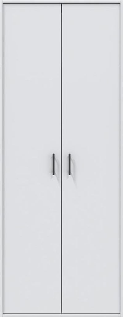 Mehrzweckschrank >LAUNDRY< 2 Türen, 3 Böden, Artik Weiß - 80x206x40 (BxHxT)