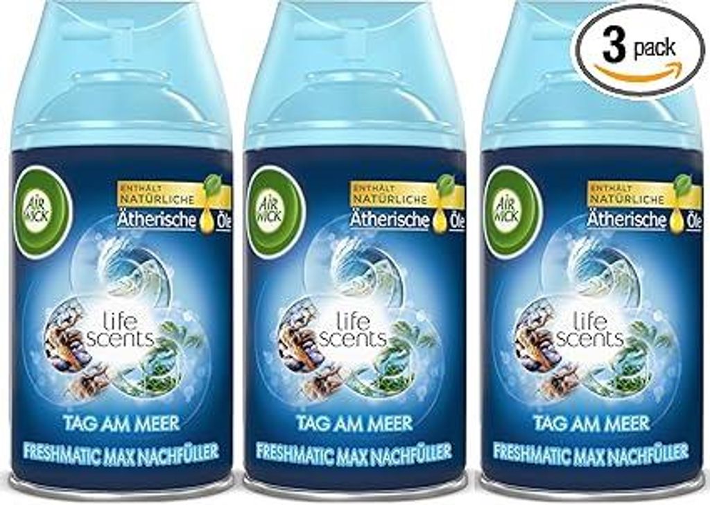 Air Wick Freshmatic Max Nachfüller 3x Tag am Meer 250ml Produktbild 