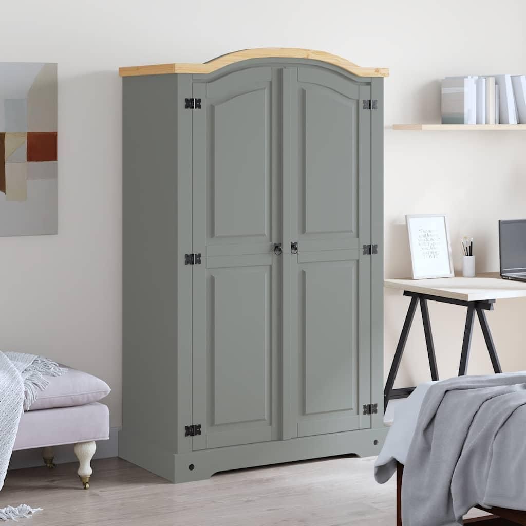 vidaXL Armadio in legno di pino stile Messico 2 porte Immagine del prodotto 