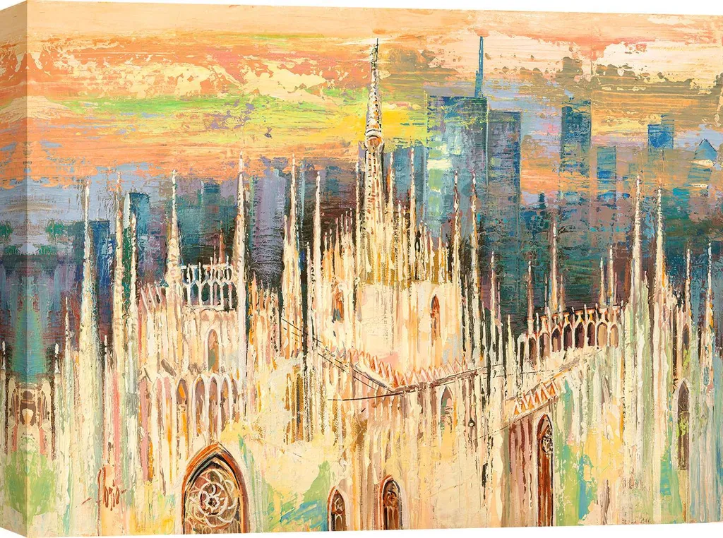 Sublimez un mur vide : Tableau Milan 80x60 cm, l'art de Luigi Florio