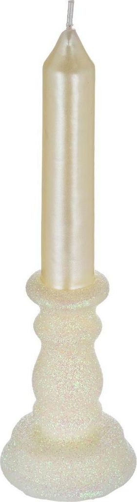 Kerze candle glitter h.20cm weiß - Feeric Lights & Christmas
