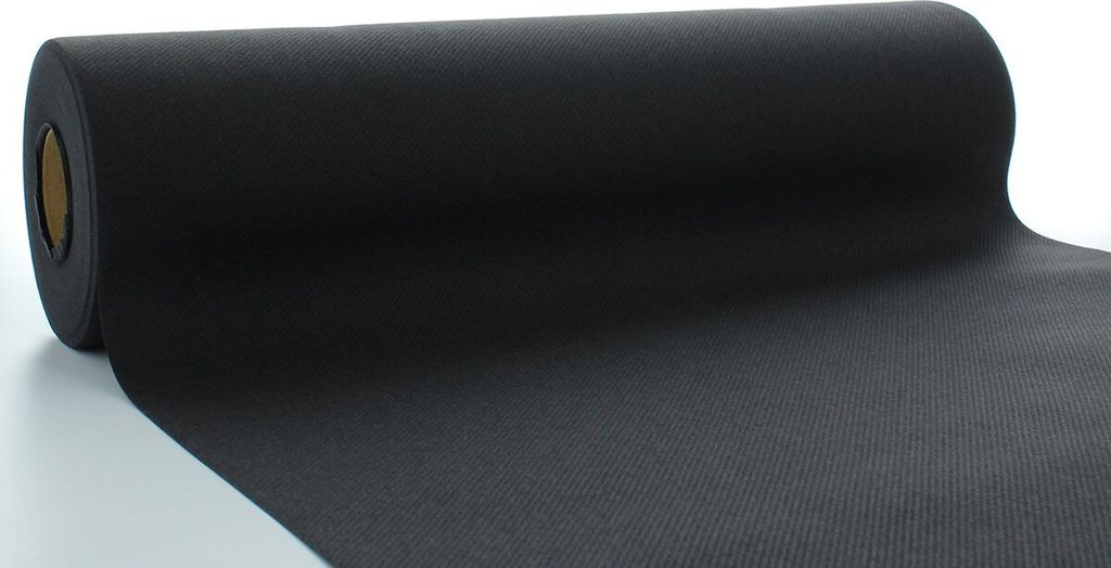 Sovie HORECA Tischläufer Schwarz aus Linclass Airlaid 40 cm x 24 m, 1 Stück