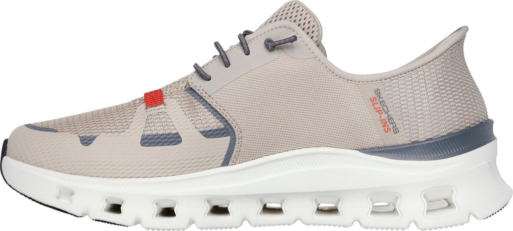 A side view of a single athletic shoe.