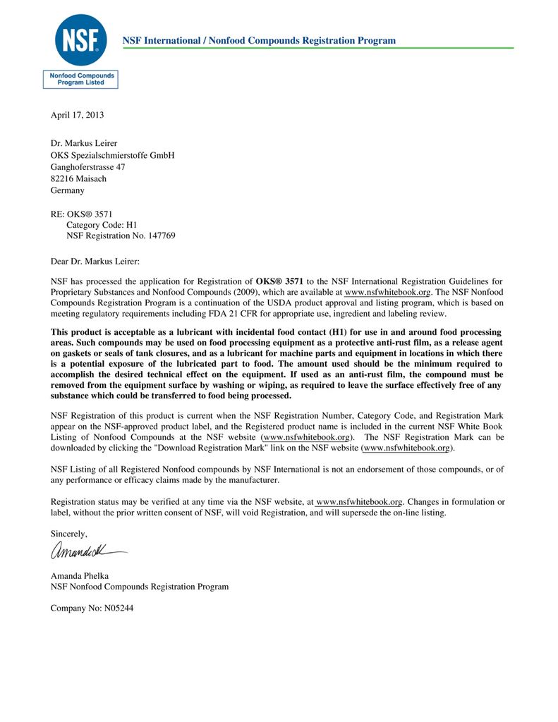 Haftschmierstoff m.PTFE OKS 3751 weißlich NSF H1 400ml Spraydose