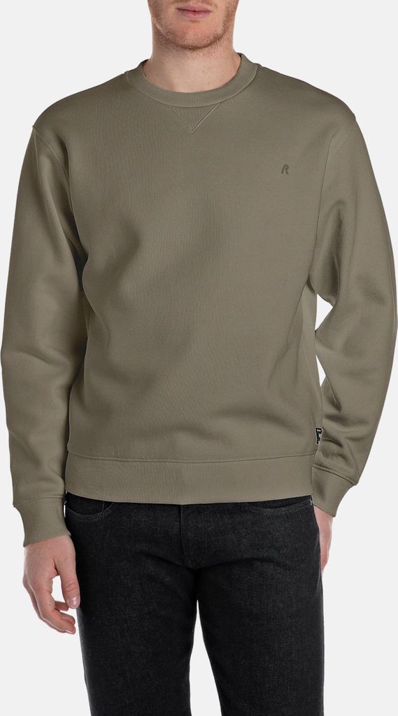 Replay Pullover Sweatshirt mit klassischem Rundhalsausschnitt und Logo-Stickerei