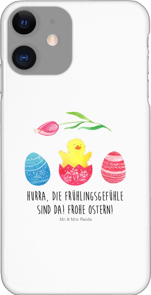Mr. & Mrs. Panda Iphone 11 Handyhülle Küken Schlüpfen - Weiß - Geschenk, XR, Hülle, Ostern, Grüße, Freude, Frohe, Handy Case, Schutzhülle, ...