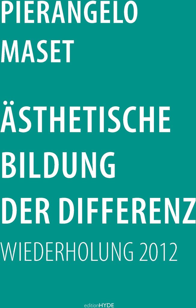 Ästhetische Bildung der Differenz