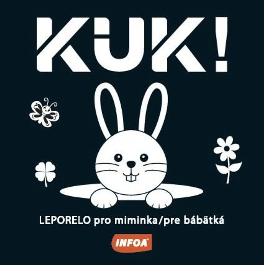 KUK! Livre de Contrastes en Carton pour Bébé - Éveil Sensoriel 0-6 Mois