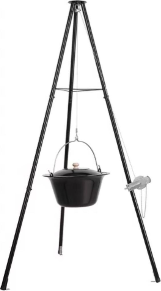 Ungarischer Gulaschkessel – 10L – Emaille – Mit Tripod, Produktbild 