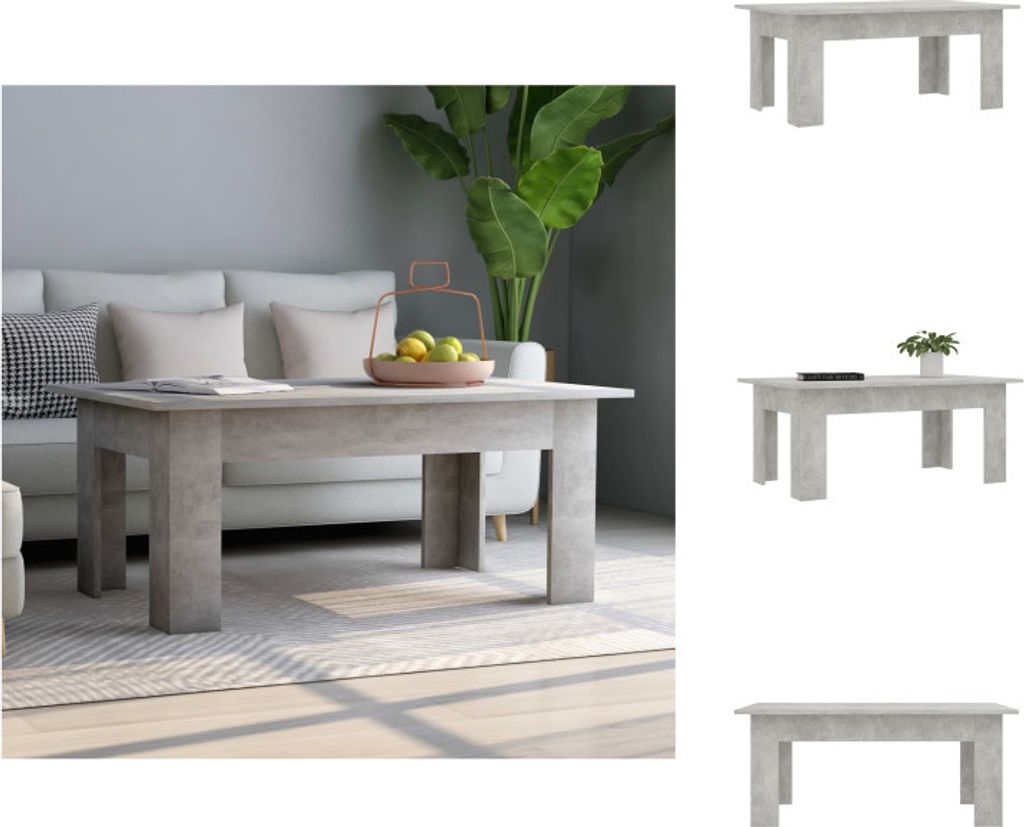 vidaXL Couchtisch Betongrau 100x60x42 cm Holzwerkstoff - Couchtische