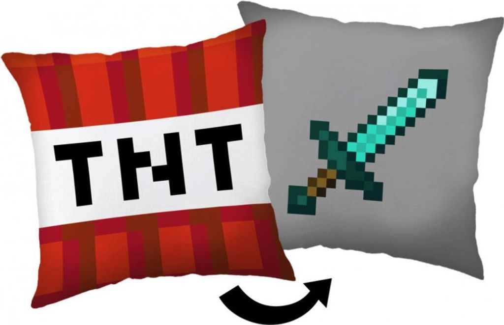 Minecraft TNT sword dekoratives Kissen 40X40 cm Zdjęcie produktu 