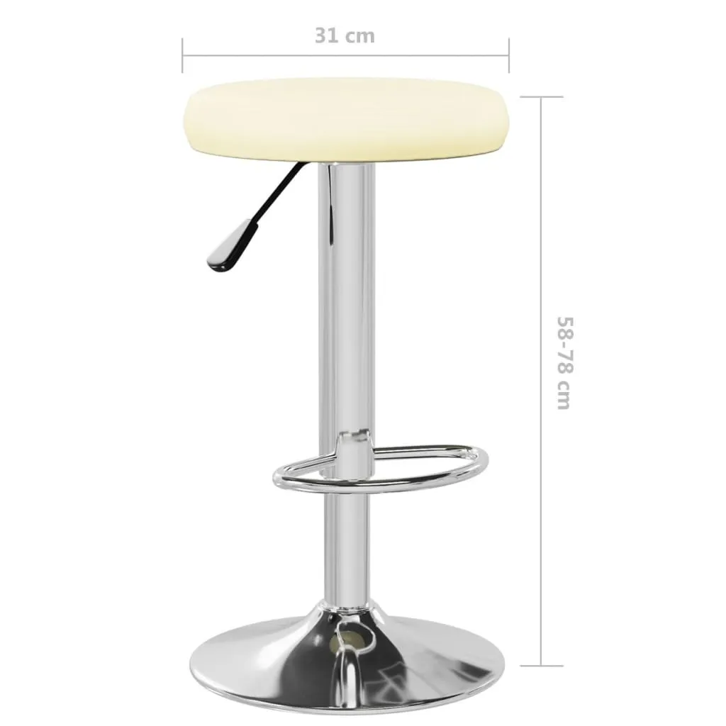 SYFAX™ Set 2 Sgabelli Bar Ecopelle Crema - Ideale per Host e Case - 8