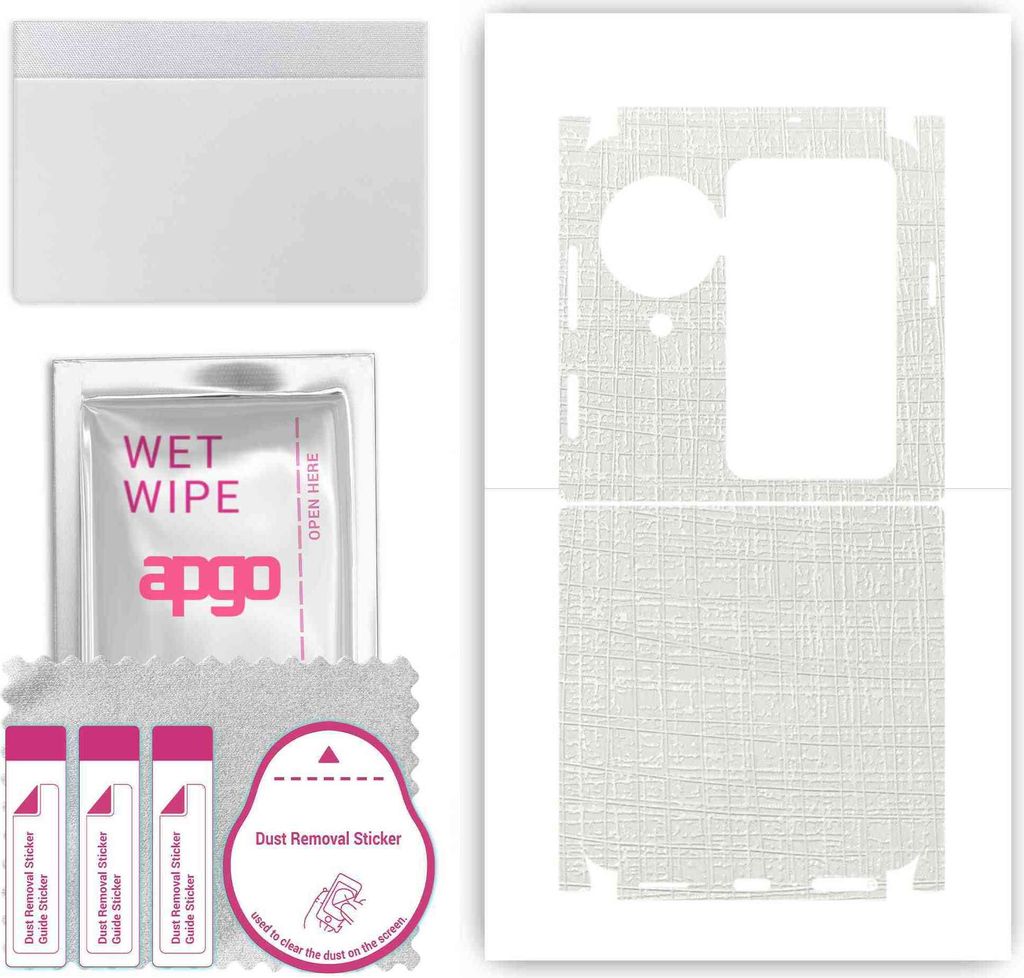 apgo Rückseite + Seiten Schutzfolie, Skin, kompatibel mit Oppo Find N3 Flip, Hinten Displayschutzfolie aus Vinylfolie, kratzfest, einfache Montage...