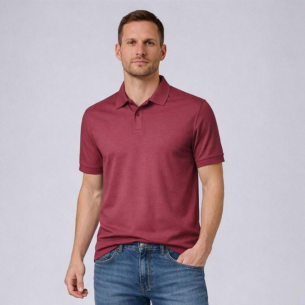 Herren Poloshirt bordeaux Gr. M : M : bordeaux : 100% Produktbild 