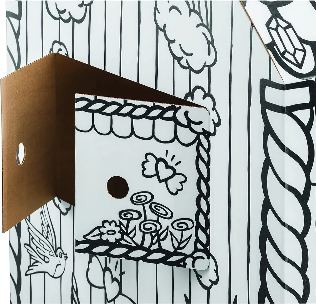 Maison de jeu Licorne sans bords coupants en carton ondulé pour enfant - 7