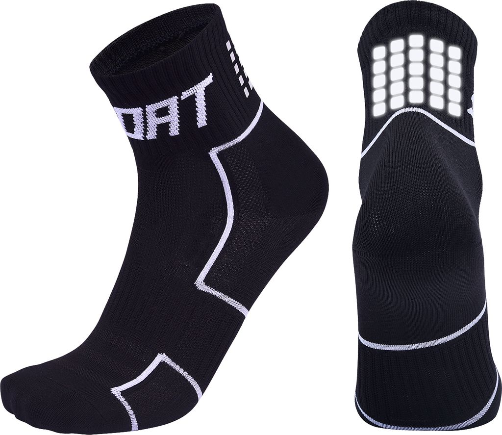 Reflektierende Radsocken, gut sichtbare, atmungsaktive Sportsocken, Fahrradsocken, Laufsocken fuer Maenner und Frauen (35-39)