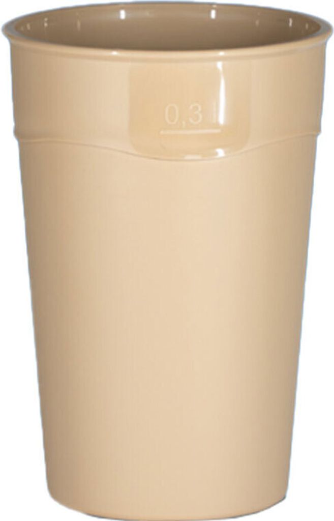 150 Mehrweg Trinkglas 0,3 l Polypropylen Royal gefrostet Beige 500 ml