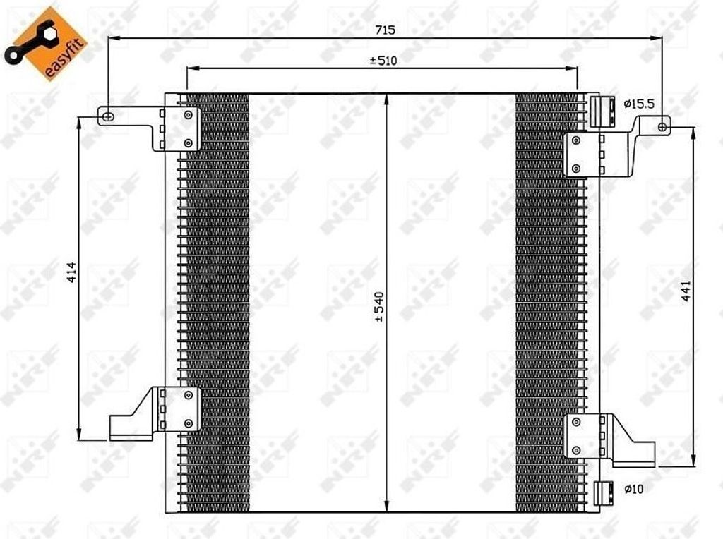 NRF 35526 - OE 1638300170 Klimakondensator für M-Klasse (W163)