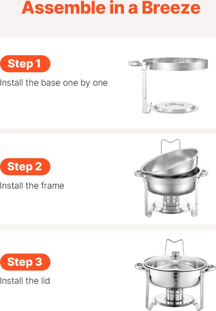 Offerta VEVOR Scaldavivande Professionale Buffet Argento - 5