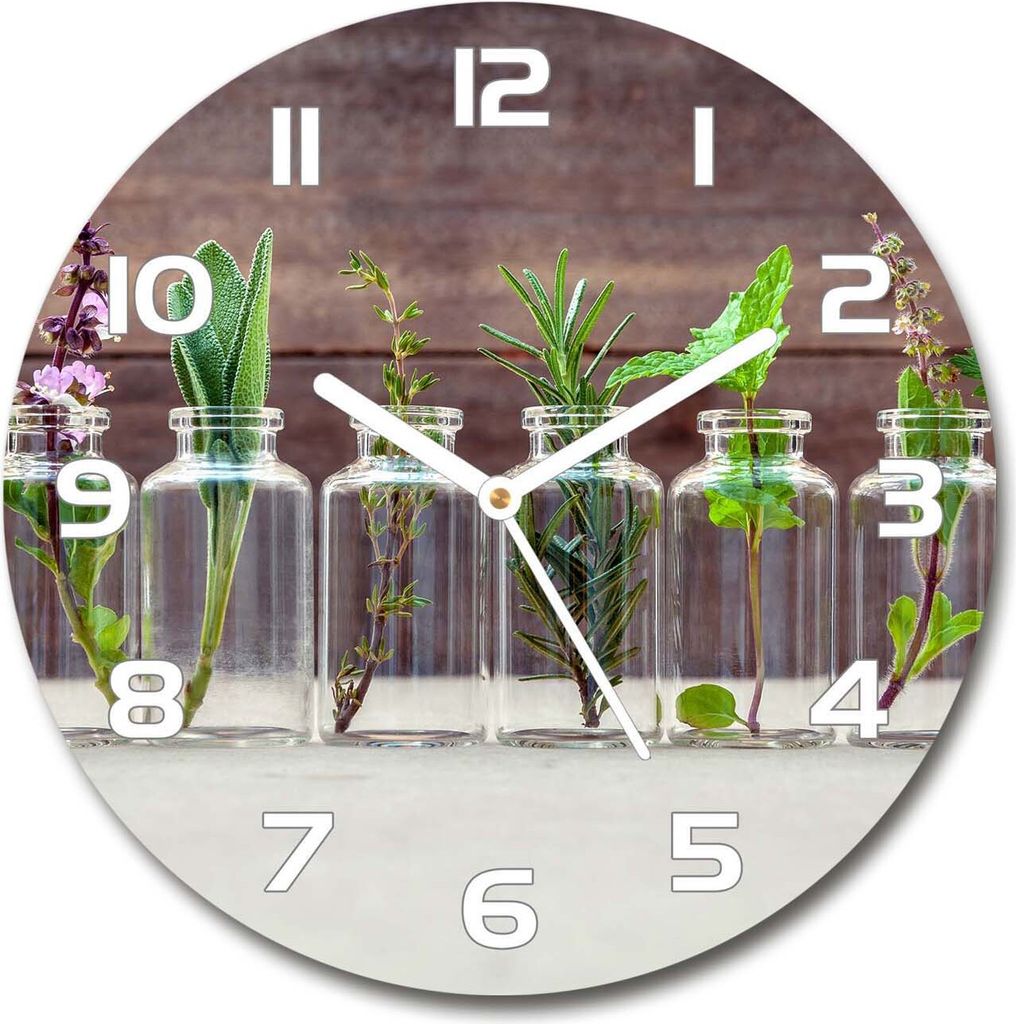 Wanduhr aus Glas 30fi Glasbild Glasuhr Gehärtetes Glas - Produktbild 
