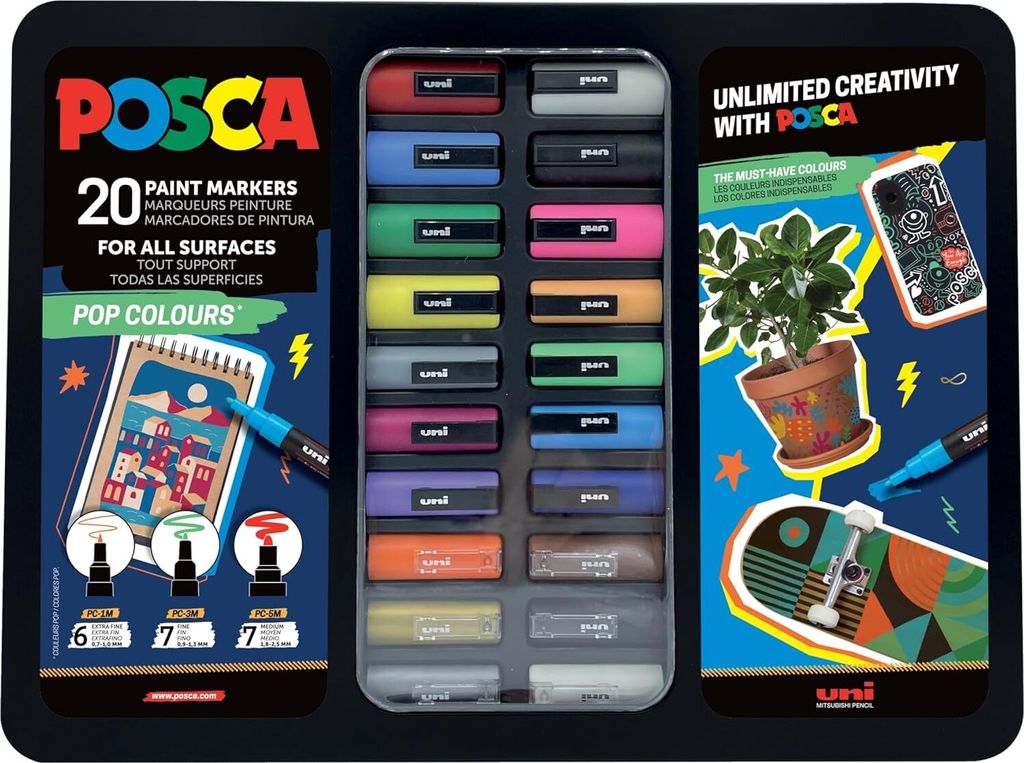 Marker UNI POSCA Etui Pop Colo