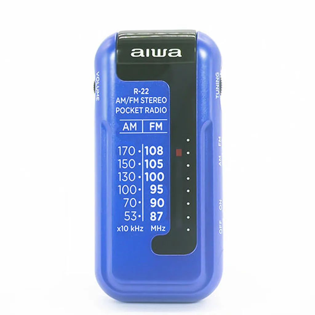 Radio portable Aiwa R22BL bleu : fini les pannes de réseau et batterie