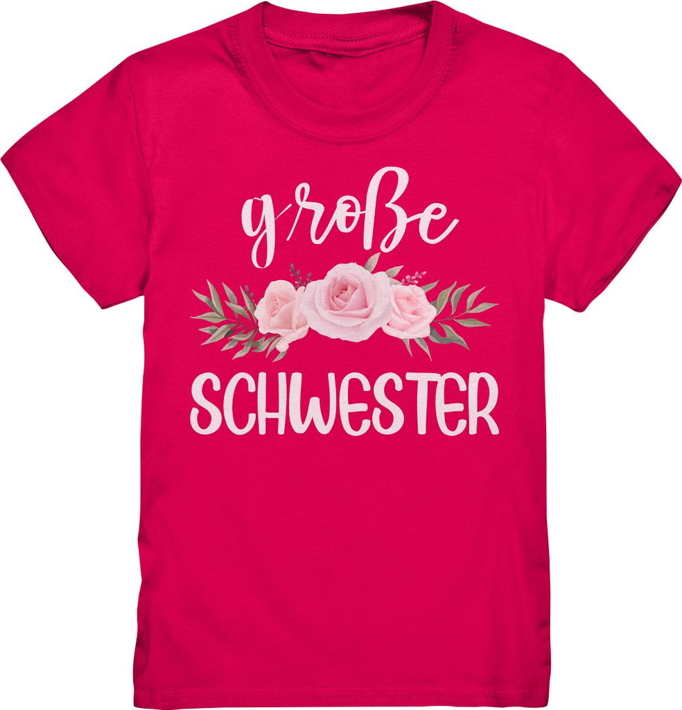Große Schwester T-Shirt Rosen Große Schwester Geschenk – Produktbild 