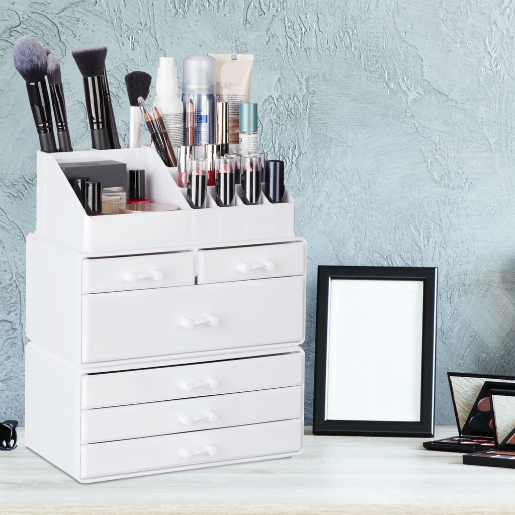 Organiseur de maquillage avec 6 tiroirs, blanc RD24643 Image du produit 