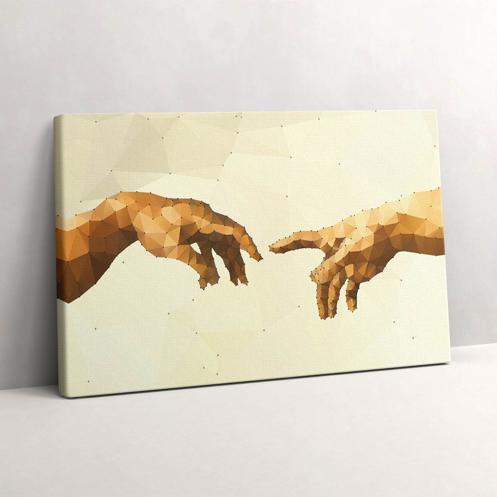 Die Erschaffung von Adam – Leinwandbild Wandbild – 60x40 cm – Leinwandbilder – Wandbilder – Schlafzimmer – Flur