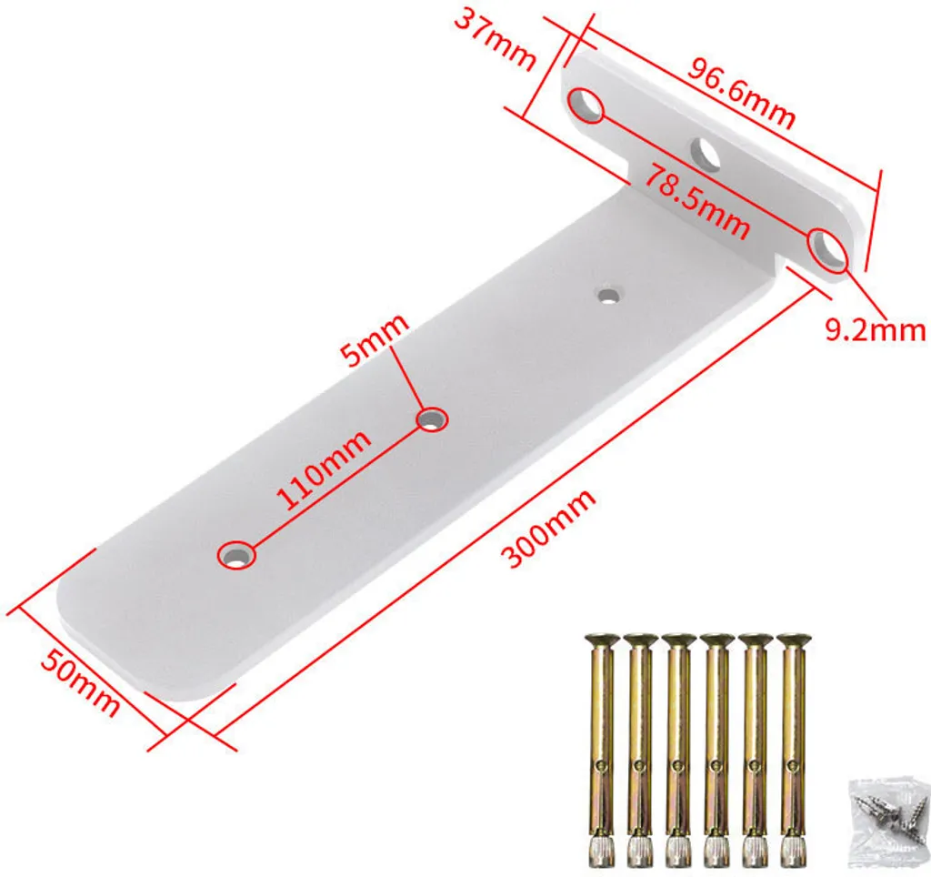Set Reggimensola Bianco XXL Robusti | Ferramenta per Mensole Fai da Te