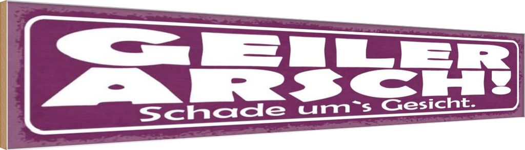 vianmo Holzschild 10x46 cm Geiler Arsch Schade um`s Gesicht Spruch Zitat