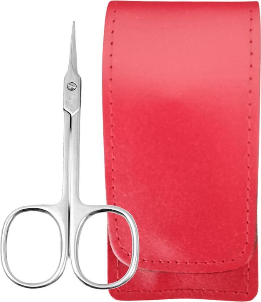Solingen Turmspitze Schere mit Echt-Leder Etui – Germany Rot