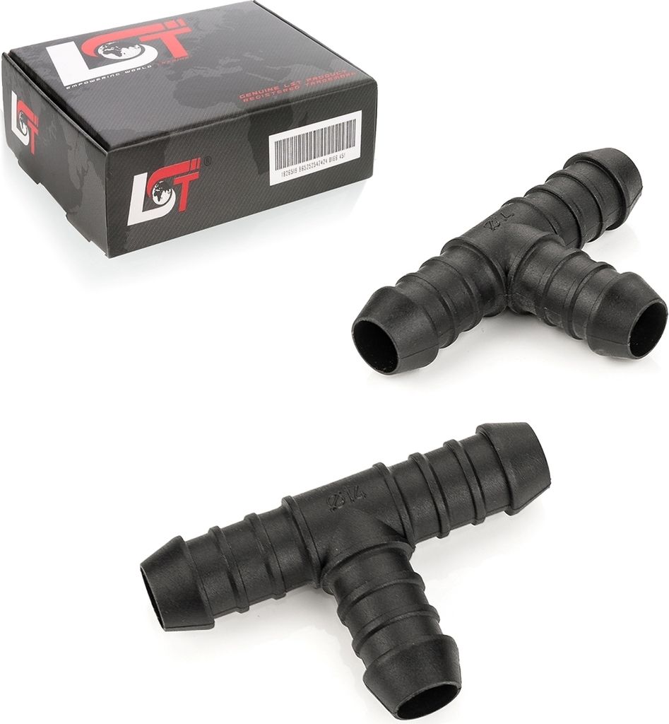 2x Schlauchverbinder Polyamid T-Stück Benzin ölbeständig 14 mm für HONDA SUZUKI
