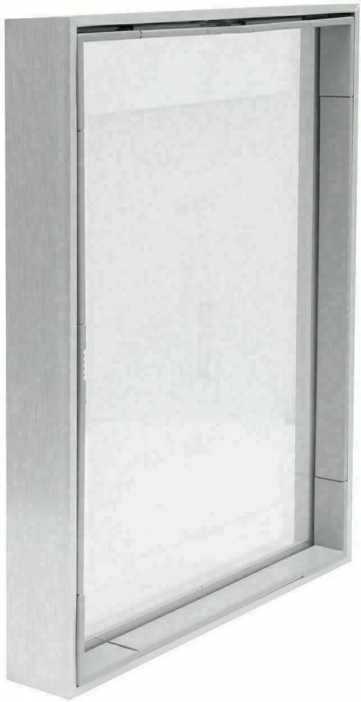 Cadre photo effet flottant design minimaliste aluminium argenté 20x25