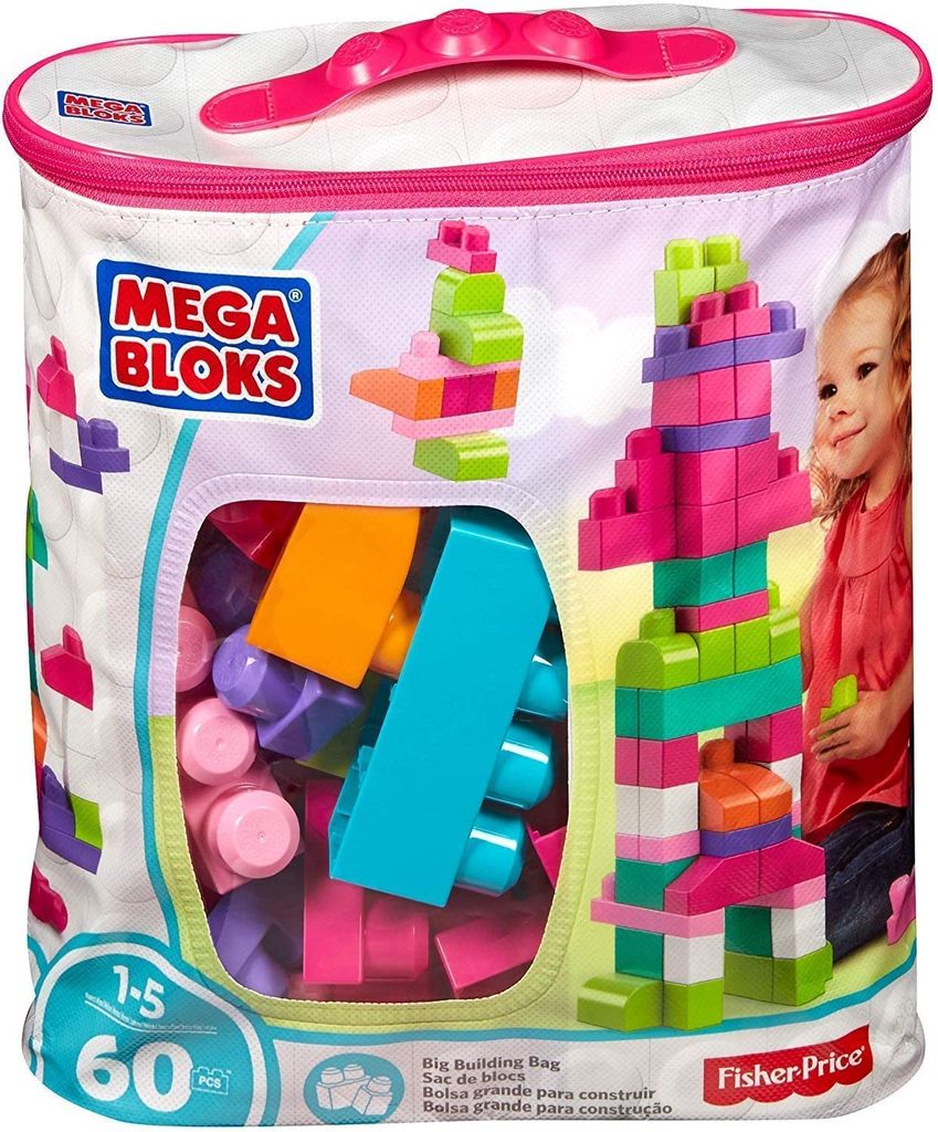 Taška na stavebnice Mega Bloks ružová (60 kusov) Obrázok produktu 