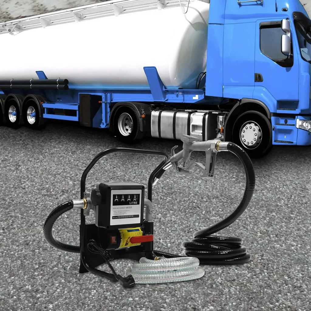 Pompe de transfert durable noire haut débit avec châssis renforcé 12V