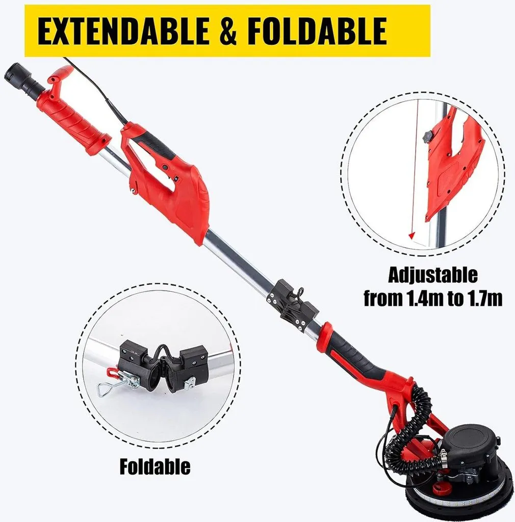 Ponceuse girafe électrique pour plaques de plâtre 750W à vitesse variable - 4