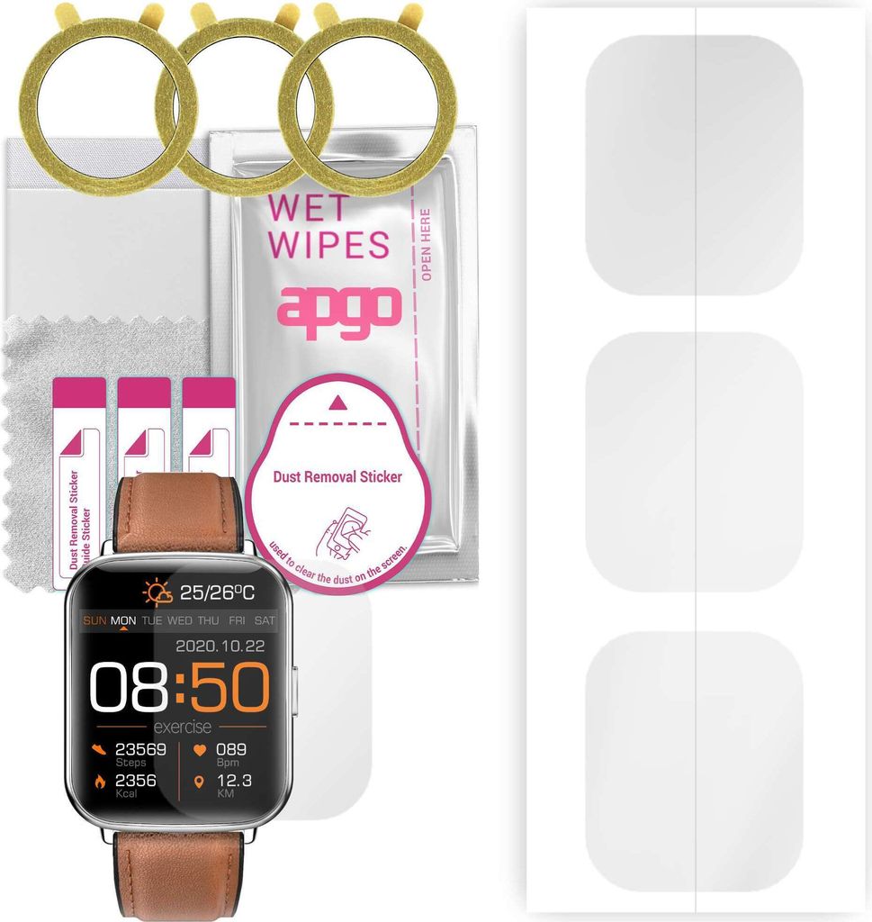 apgo 3 Stück Schutzfolie, klar, kompatibel mit Bemi KIX2 Produktbild 