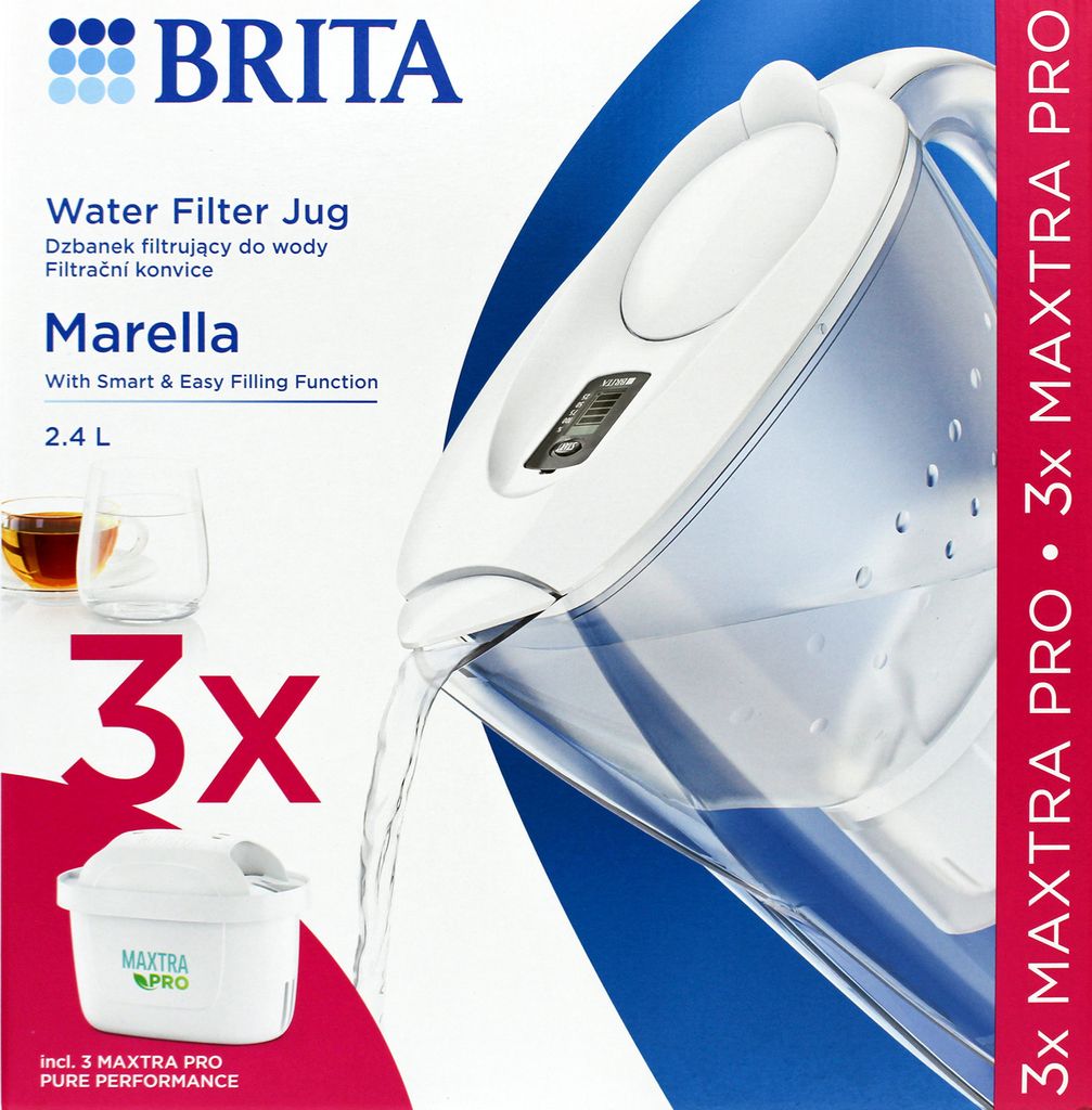 Vodní filtr Brita Marella 2,4 l bílý + 3x filtrační vložka Obrázek produktu 