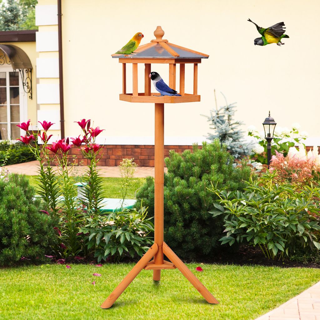 PawHut Vogelhaus Vogelvilla Futterhaus Vogelhäuschen mit Produktbild 2