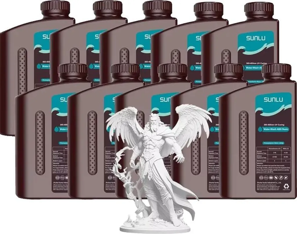 Résine WWABS Blanc facile à nettoyer et lavable à l'eau pour impression 3D