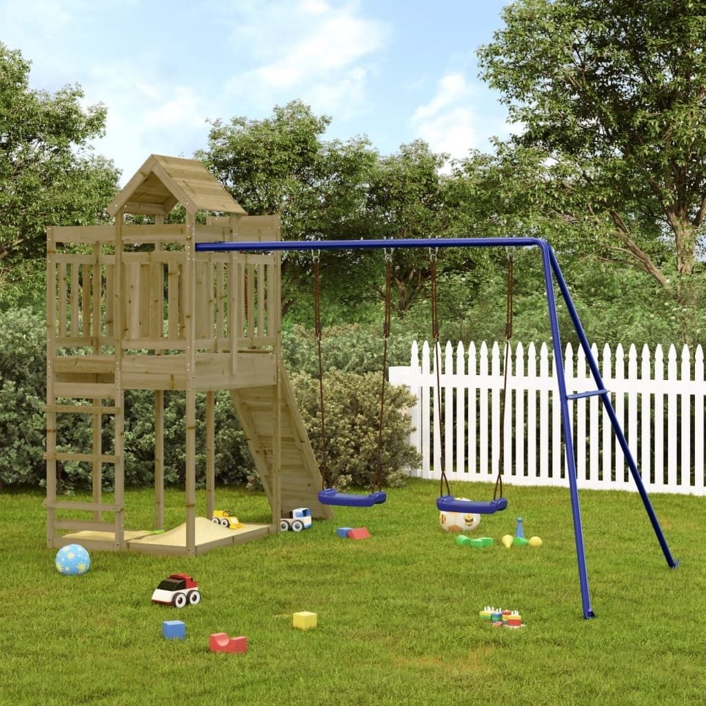 Möbel Spielturm Imprägniertes Kiefernholz - Schaukeln 3156882