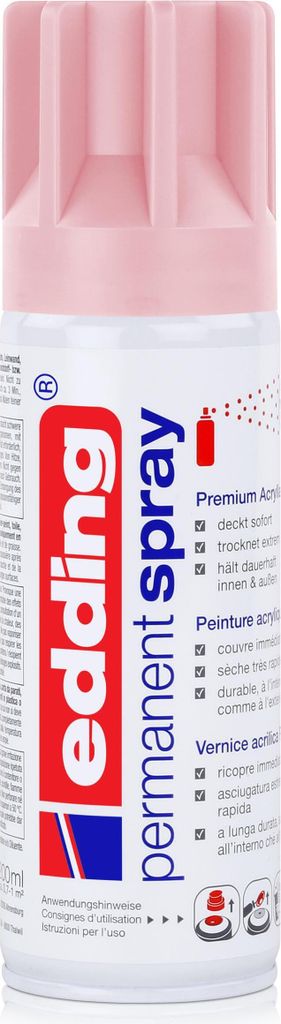 edding Permanent Spray pastellrosa 200 ml Premium Acryllack Produktbild