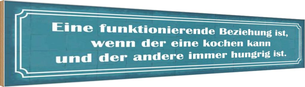 vianmo Holzschild 10x46 cm funktionierende Beziehung wenn Spruch Zitat