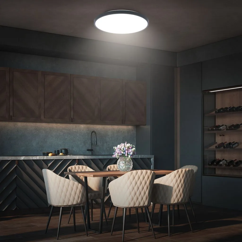 Plafoniera Design Moderno Briloner COMPETO LED CCT Antracite Ø38 cm - 8