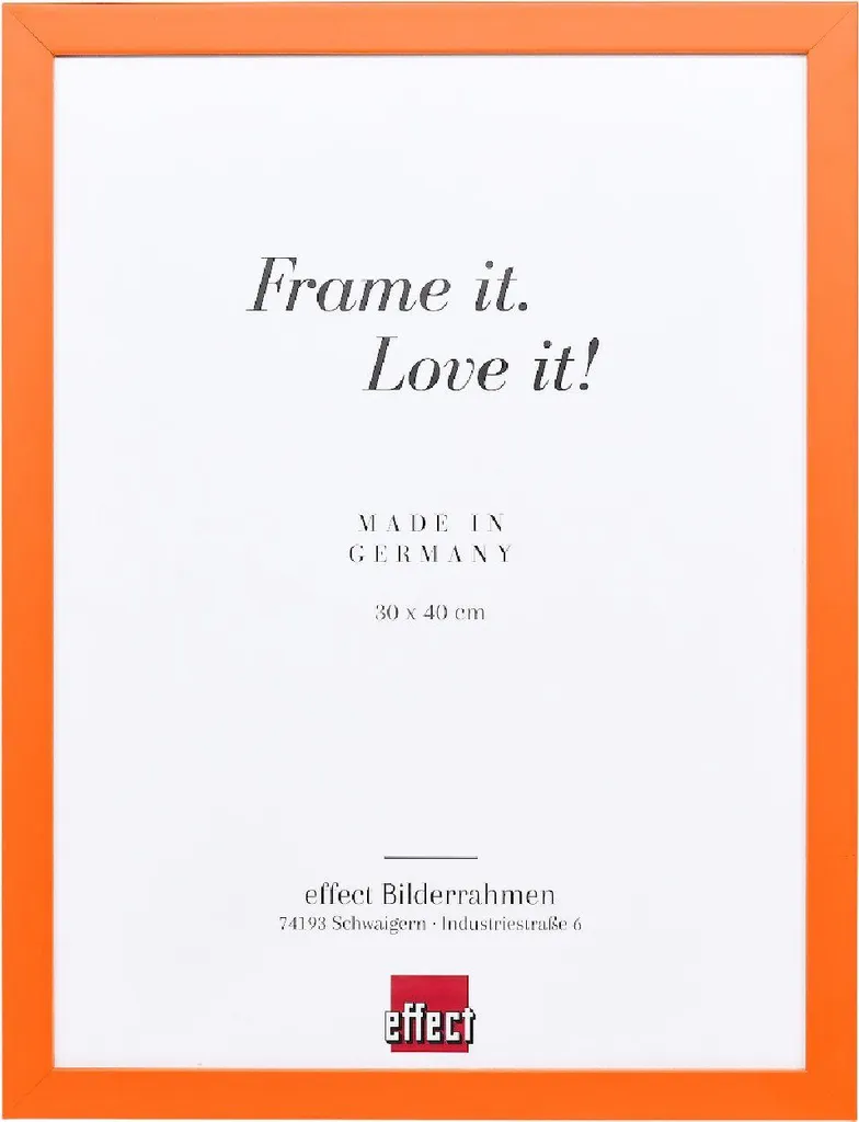 Cornice A4 Arancione Legno Top Cube 21x29,7 Vetro Infrangibile